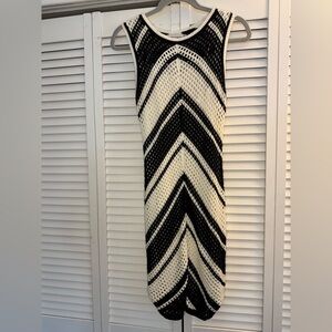 Black and White Chevron Knit Dress